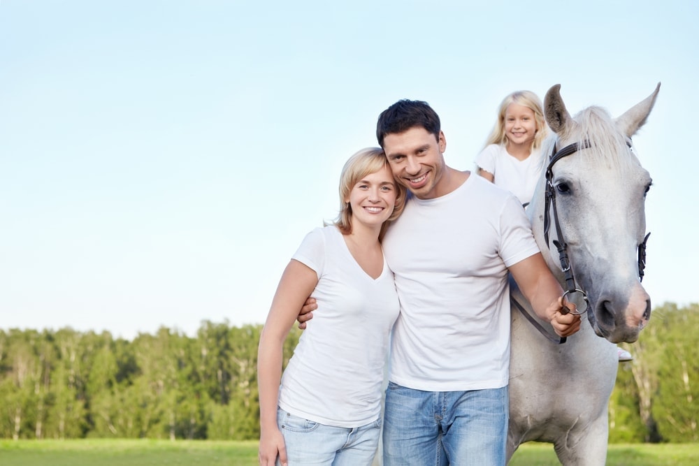 parents with horse