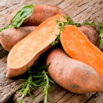 sweet potato on a table